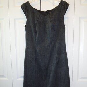 Fitted Herringbone Dress (grey/black)